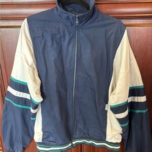 Christian Dior Navy and Cream Windbreaker with Green Accents